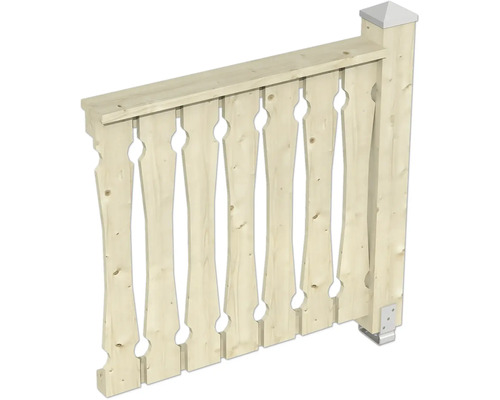 Balustrade coffrage de balcon SKAN HOLZ pavillon 4 angles 108 cm naturel