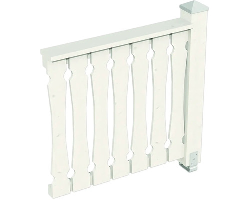 Balustrade coffrage de balcon SKAN HOLZ pavillon 4 angles 108 cm blanc