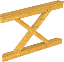 Construction en bois avec croisillons