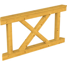 Panneau de clôture en bois avec croisillons pour le jardin