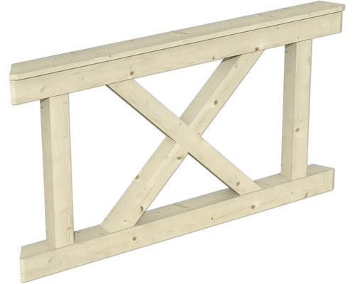 Balustrade croix diagonale SKAN HOLZ Nancy T 2 naturel Élément de cadre en bois avec entretoise en forme de X pour la construction ou la décoration