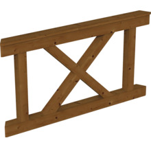 Garde-corps en bois avec motif croisé