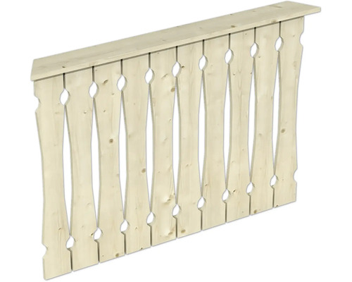 Balustrade coffrage de balcon SKAN HOLZ Nancy Taille 1 naturel Panneau de clôture en bois avec ornements