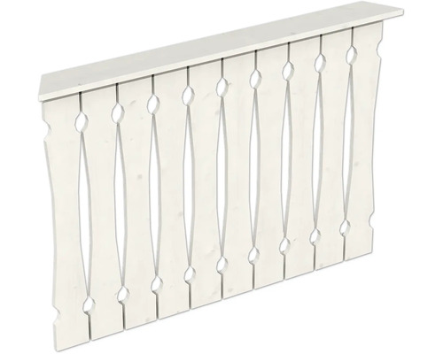 Balustrade coffrage de balcon SKAN HOLZ Nancy Taille 1 blanc Remplissage de balustrade en bois pour l''extérieur