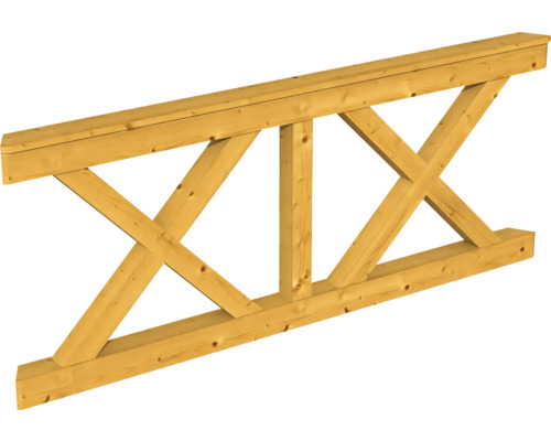 Balustrade croix diagonale SKAN HOLZ Nice T 4 chêne clair Poutre en bois pour la construction de toits