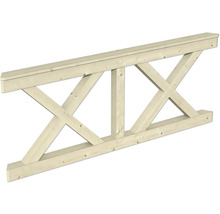 Élément décoratif en bois avec motif en forme de X