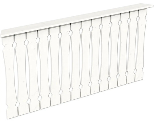 Balustrade coffrage de balcon SKAN HOLZ Nice Taille 3 blanc Clôture en bois blanche