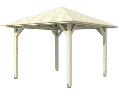 Holzpavillon mit quadratischem Dach für den Garten