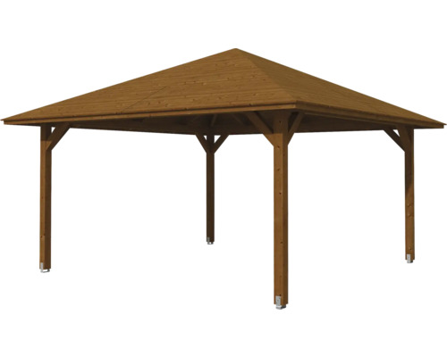 Holzpavillon mit quadratischem Dach für den Garten