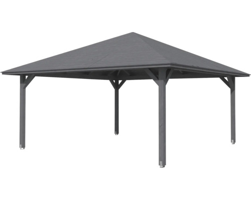 Pavillon avec toit en bois pour le jardin