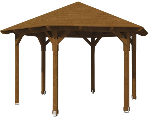 Pavillon de jardin en bois avec toit hexagonal