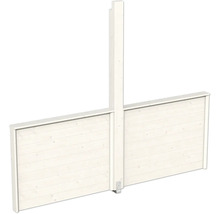 Clôture en bois avec poteaux