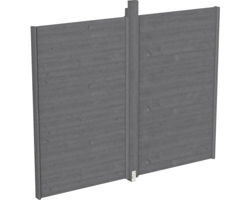 Seitenwand SKAN HOLZ Toulouse 270 x 209 cm schiefergrau Holzzaun mit Pfosten zur Grundstücksabgrenzung