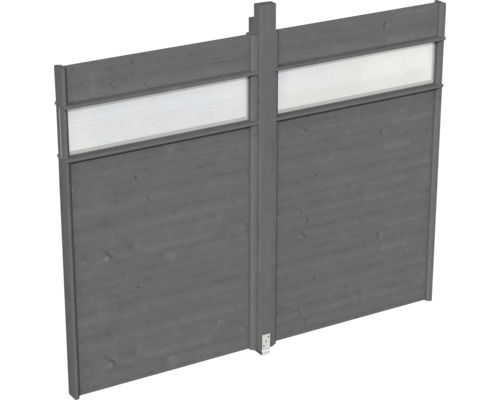 Paroi latérale bande de lumière SKAN HOLZ Toulouse 270 x 209 cm gris ardoise Paroi latérale bande de lumière SKAN HOLZ Toulouse 270 x 209 cm gris ardoise