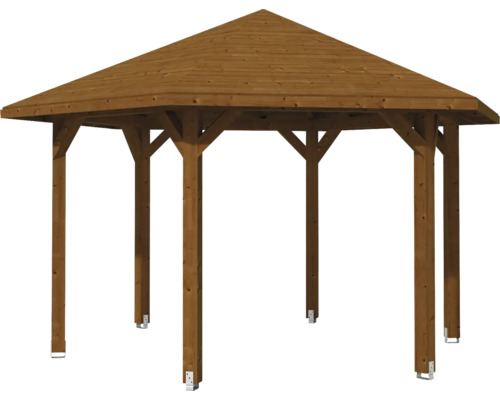Pavillon de jardin en bois avec toit hexagonal