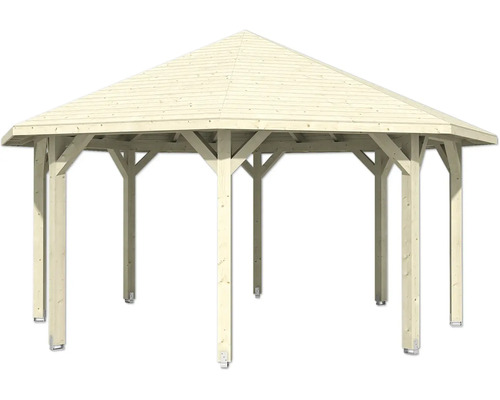 Holz Pavillon mit sechseckigem Dach