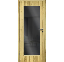 ZT Balkeneiche Furnier Aufrecht 86x198,5 DIN Links MODERN 08 Glas Dunkelgrau