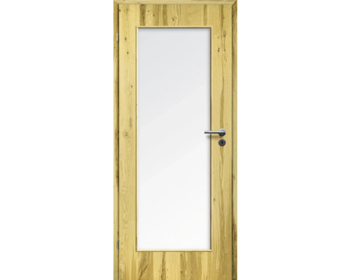 Porte d'intérieur poutre en chêne placage droit 61x198,5 tirant gauche MODERN 08 verre satiné Porte d'intérieur poutre en chêne placage droit 61x198,5 tirant gauche MODERN 08 verre satiné