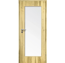 ZT Balkeneiche Furnier Aufrecht 61x198,5 DIN Rechts MODERN 08 Glas Satiniert