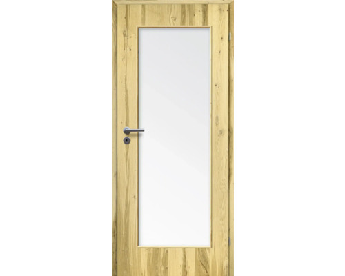 Porte d'intérieur poutre en chêne placage droit 61x198,5 tirant droit MODERN 08 verre satiné Porte d'intérieur poutre en chêne placage droit 61x198,5 tirant droit MODERN 08 verre satiné