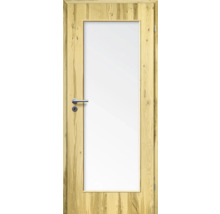 ZT Balkeneiche Furnier Aufrecht 73,5x198,5 DIN Rechts MODERN 08 Glas Satiniert