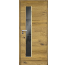 ZT Eiche Bronze Furnier Quer 61x198,5 DIN Rechts MODERN 07 Glas Dunkelgrau