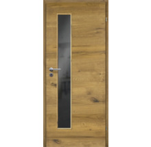 ZT Eiche Bronze Furnier Quer 86x198,5 DIN Rechts MODERN 07 Glas Dunkelgrau
