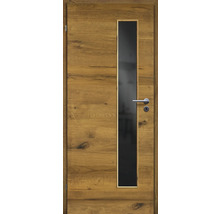 ZT Eiche Bronze Furnier Quer 98,5x198,5 DIN Links MODERN 07 Glas Dunkelgrau