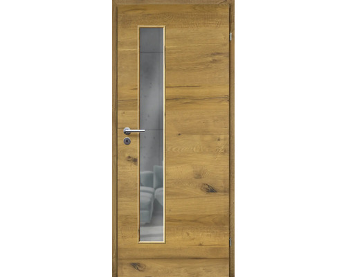 ZT Eiche Bronze Furnier Quer 98,5x198,5 DIN Rechts MODERN 07 Glas Graphit