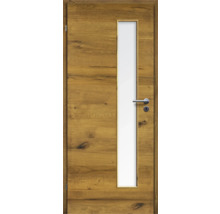 ZT Eiche Bronze Furnier Quer 86x198,5 DIN Links MODERN 07 Glas Satiniert