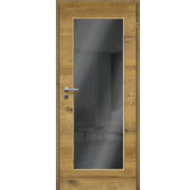 ZT Eiche Bronze Furnier Quer 73,5x198,5 DIN Rechts MODERN 08 Glas Dunkelgrau