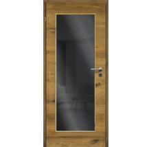ZT Eiche Bronze Furnier Quer 86x198,5 DIN Links MODERN 08 Glas Dunkelgrau