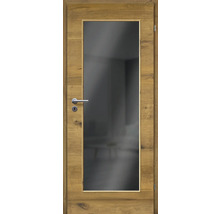 ZT Eiche Bronze Furnier Quer 86x198,5 DIN Rechts MODERN 08 Glas Dunkelgrau