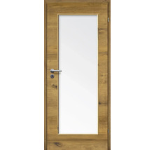 ZT Eiche Bronze Furnier Quer 61x198,5 DIN Rechts MODERN 08 Glas Satiniert