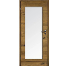 ZT Eiche Bronze Furnier Quer 73,5x198,5 DIN Links MODERN 08 Glas Satiniert