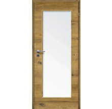 ZT Eiche Bronze Furnier Quer 86x198,5 DIN Rechts MODERN 08 Glas Satiniert