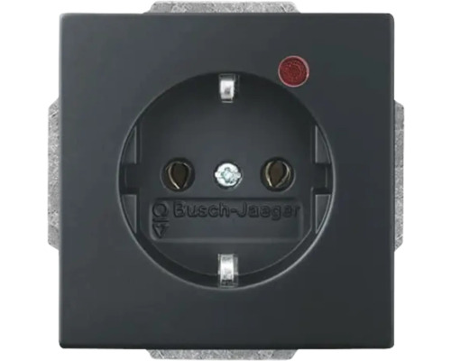 Insert de prise Busch-Jaeger 2310EUGL/VA-885-11 Protector Future Linear noir/mat Prise de courant avec indicateur de fonctionnement de Busch-Jaeger