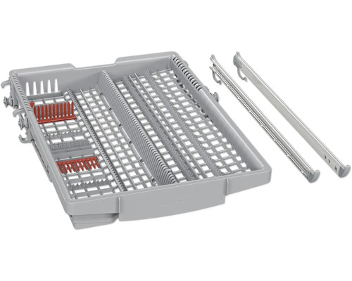 Panier de lave-vaisselle avec rails pour lave-vaisselle