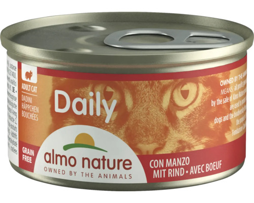 Almo Nature Daily Katzenfutter mit Rind in einer Dose