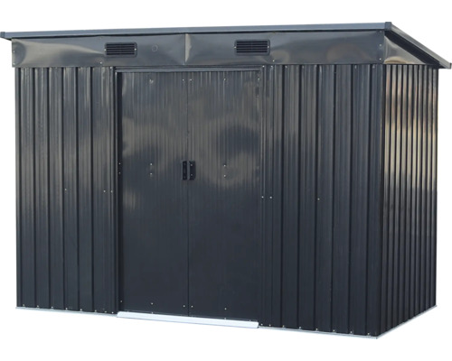 Abri de jardin métallique avec double porte