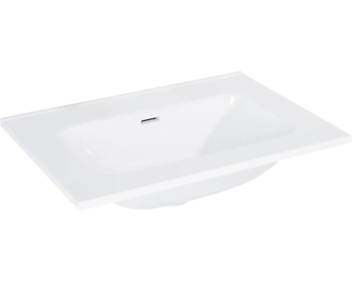 Vasque pour meuble Jungborn 610 x 460 mm blanc brillant sans trou de perçage