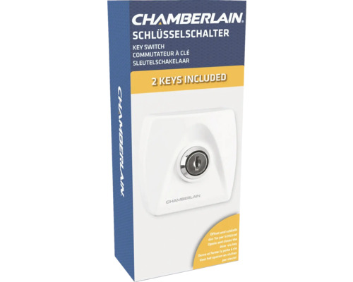 Emballage d''un interrupteur à clé Chamberlain avec deux clés incluses