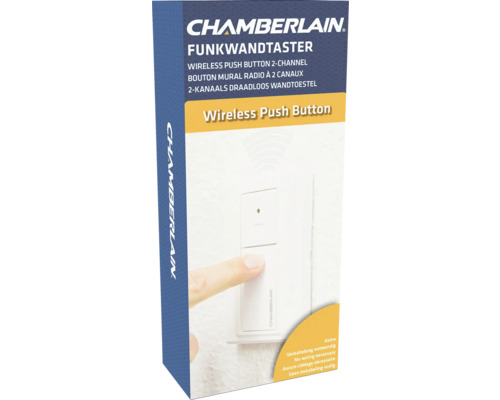 Emballage d''un bouton mural radio Chamberlain pour commande sans fil