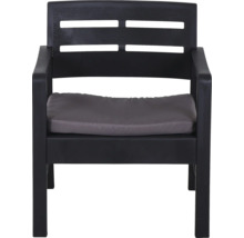 Chaise de jardin en plastique avec coussin d''assise