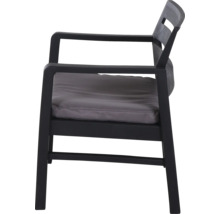 Fauteuil de jardin avec accoudoirs et coussin d''assise