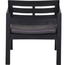 Fauteuil de jardin en plastique avec coussin d''assise
