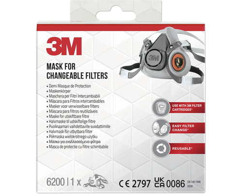 Demi-masque 3M 6200 pour filtres interchangeables