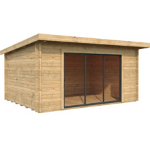 Gartenhaus aus Holz mit Schiebetür