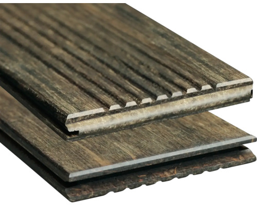 Planche pour terrasses Bambou 1850 x 137 x 18 mm thermotraitée pose sans fin possible