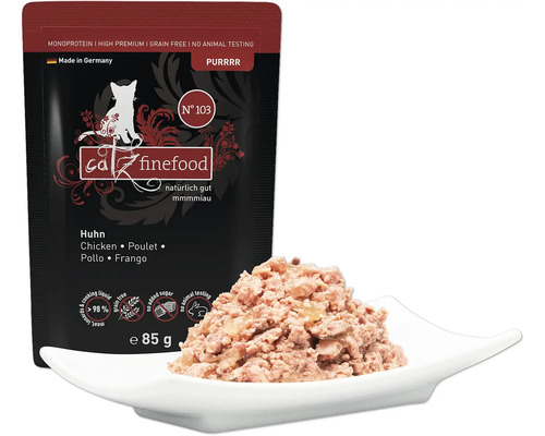 Catz Finefood Nourriture humide pour chat Poulet, 85 grammes